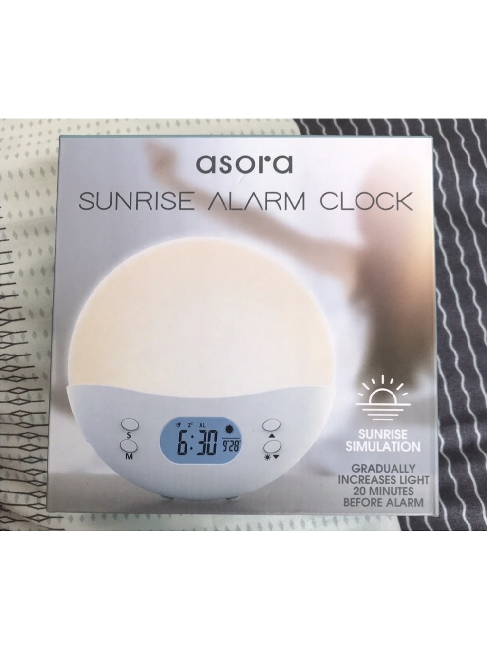 Asora Sunrise Alarm Clock Gradually Increases Light Sunrise Simulation New